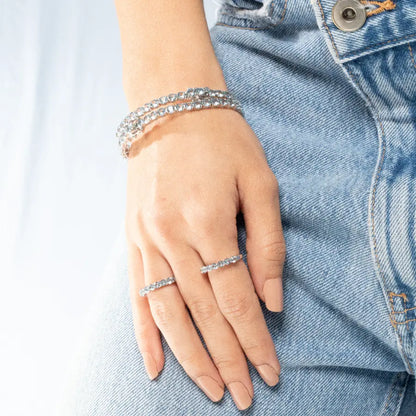 Pulseira Riviera Hallu Bloom com Zircônias 5A  e Banho de Ródio
