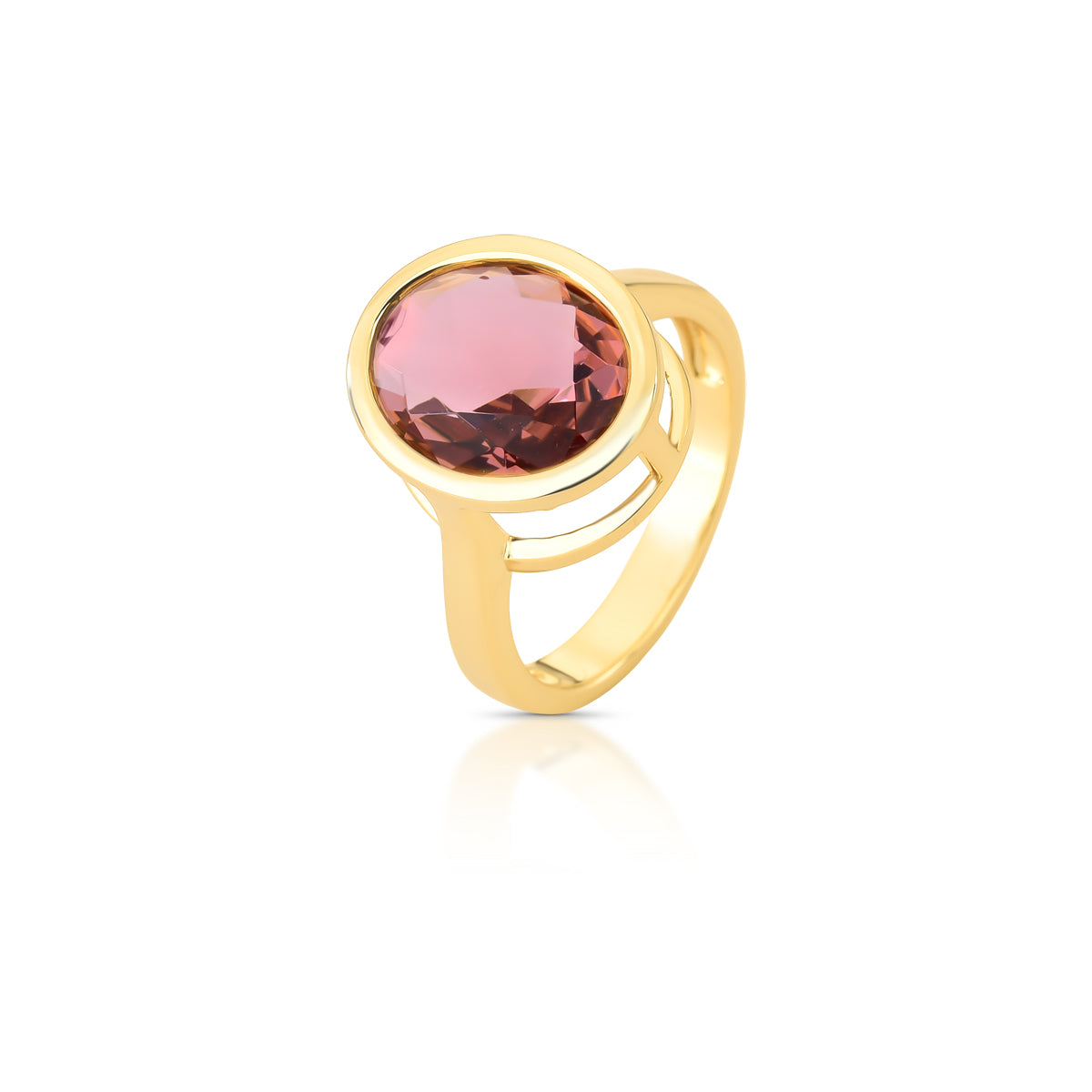 Anel Hallu Allure | Banho de Ouro 18k e cristais