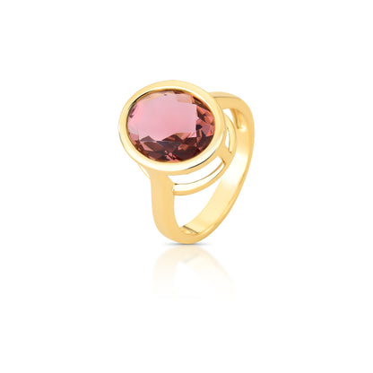 Anel Hallu Allure | Banho de Ouro 18k e cristais