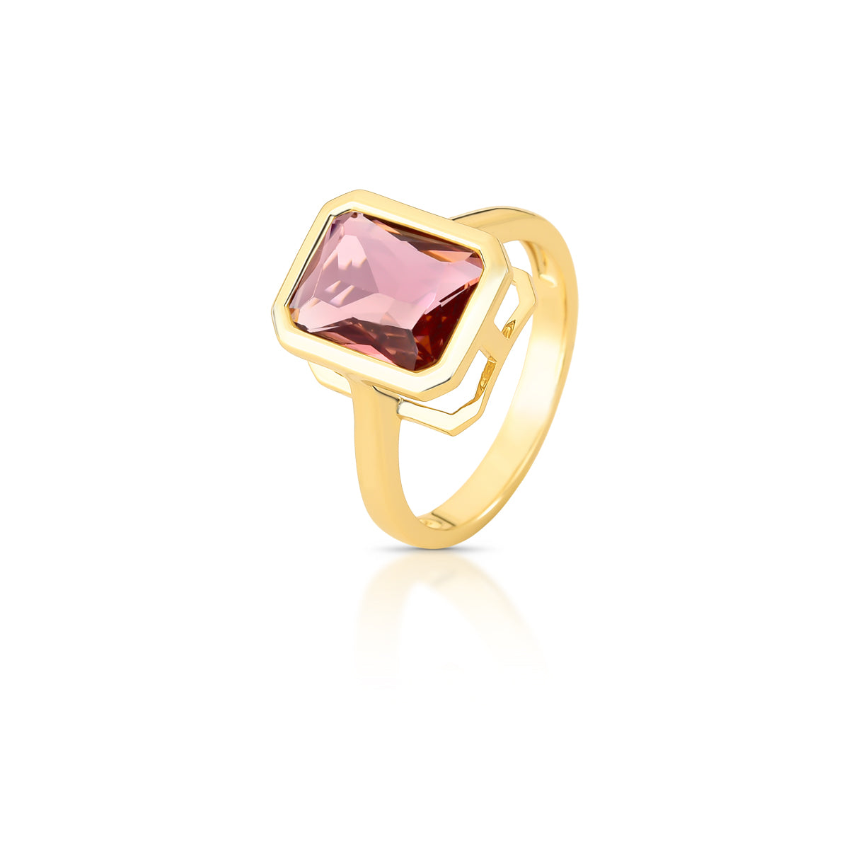 Anel Hallu Allure | Banho de Ouro 18k e cristais
