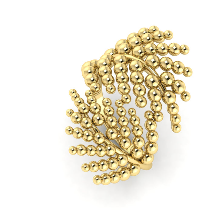 Anel XAX Esferas em Ouro Vermeil 18K