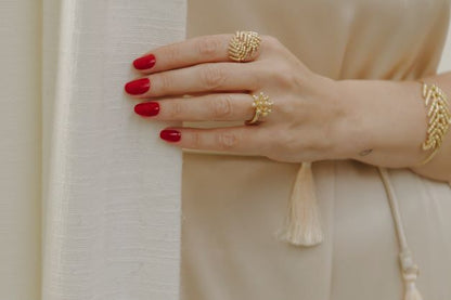 Anel XAX Esferas em Ouro Vermeil 18K