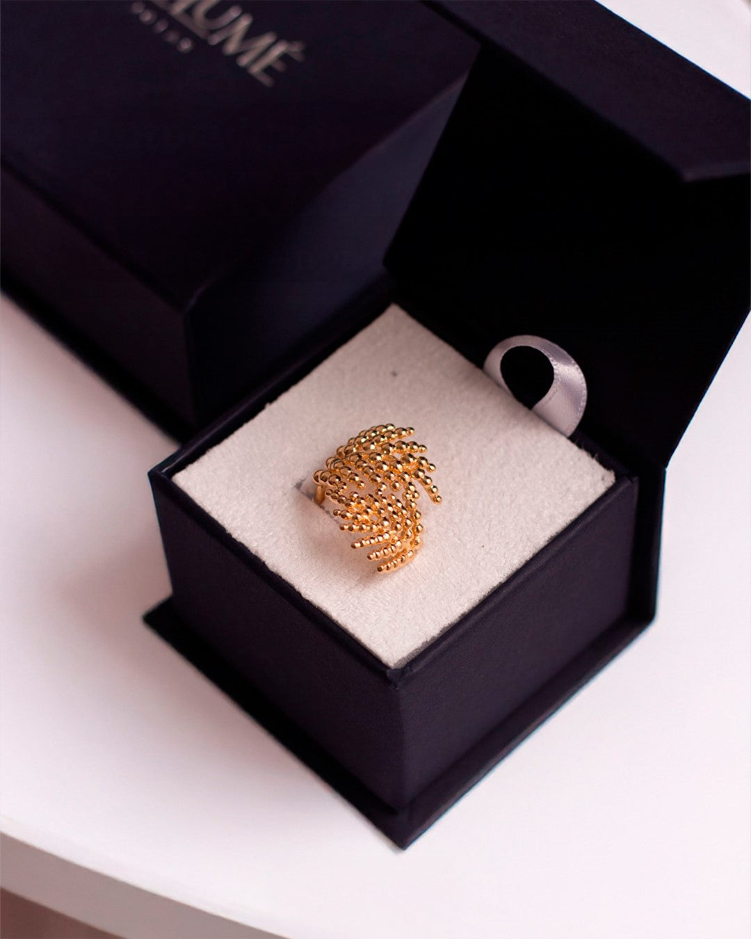Anel XAX Esferas em Ouro Vermeil 18K
