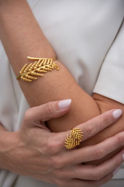 Anel XAX Esferas em Ouro Vermeil 18K