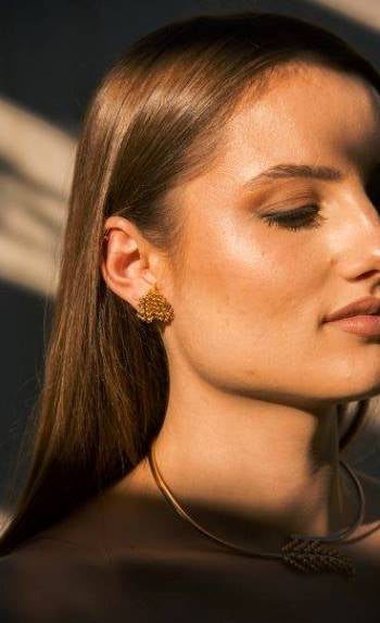 Brinco  XAX Ear Hook em Ouro Vermeil 18K