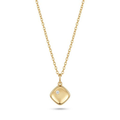 Colar Leveza Origem em Ouro Vermeil 18K e Topázio Branco