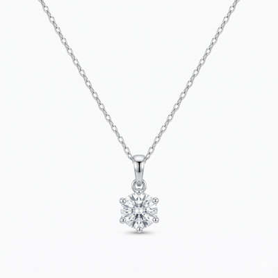 Colar Ponto de Luz Moissanite Lumière | Prata com Ródio