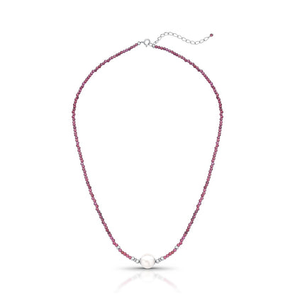 Colar Hallu Summer | Cristais, Pérolas e Prata 925 com Banho de Ródio