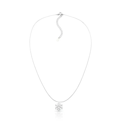 Colar Ponto de Luz Flutuante Moissanite Lumière | Prata com Ródio