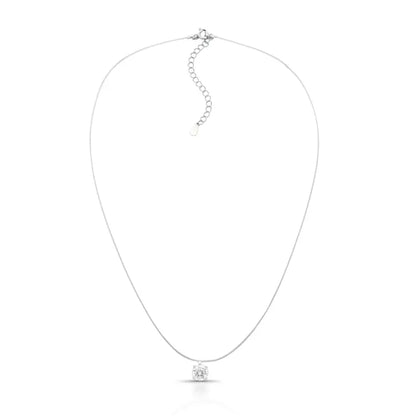 Colar Ponto de Luz Flutuante Moissanite Lumière | Prata com Ródio