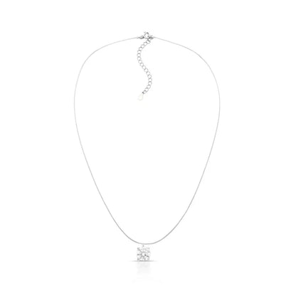 Colar Ponto de Luz Flutuante Moissanite Lumière | Prata com Ródio
