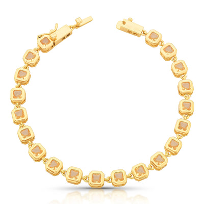 Pulseira Hallu Allure Rutilo | Banho de Ouro 18k e cristais
