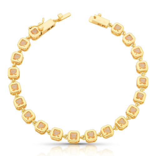 Pulseira Hallu Allure Rutilo | Banho de Ouro 18k e cristais