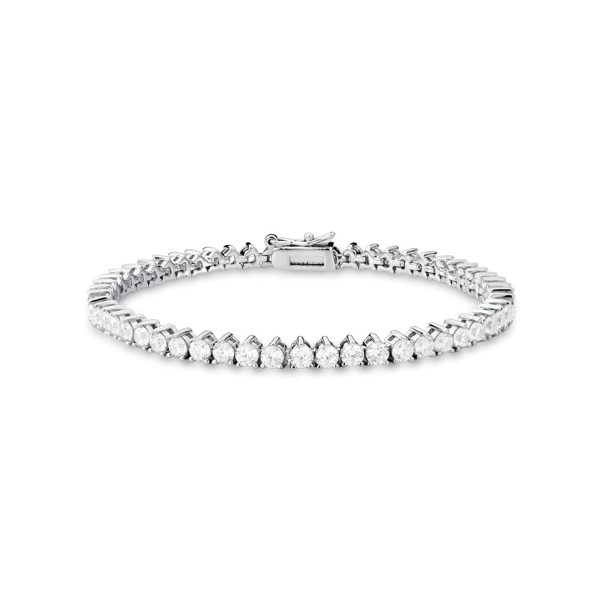 Pulseira Hallu Riviera | Banho de Ródio e Cristais