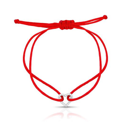 Pulseira Hallu Coração | Prata com Ródio e Zircônias