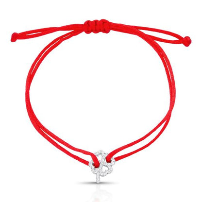 Pulseira Hallu Trevo | Prata com Ródio e Zircônias