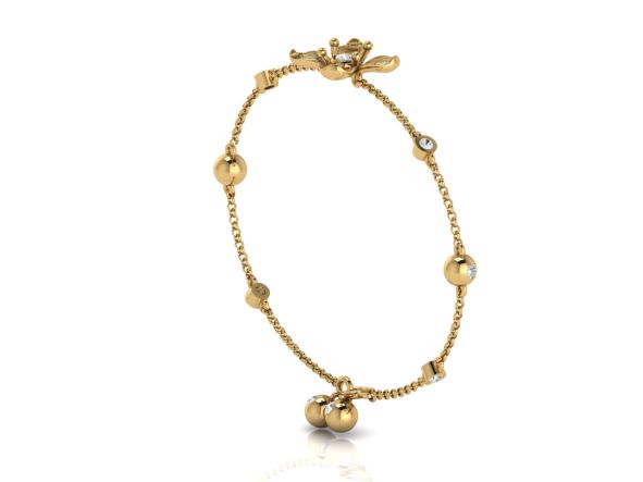 Pulseira Ilex Bloom em Ouro Vermeil 18K  e Topázios Brancos.